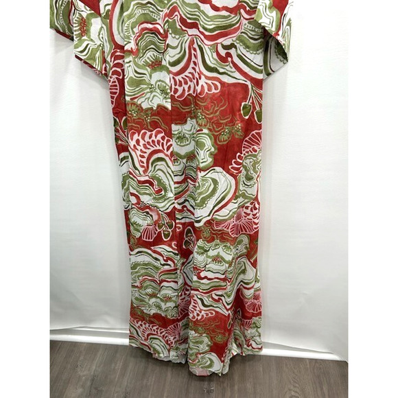 NWT Andrea Iyamah Gamba Abstract Mushroom Cover-Up Robe Multicolor One Size - Picture 5 of 10